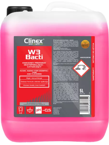 CLINEX W3 BACTI PREPARAT DEZYNFEKUJĄCO-CZYSZCZĄCY 5L