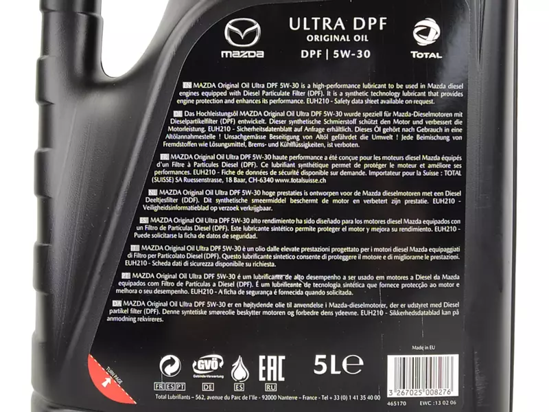 OE MAZDA DEXELIA ULTRA 5W30 DPF C1 JASO DL-1 5L