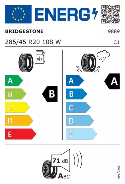 4xBRIDGESTONE DUELER ALENZA 001 285/45R20 108 W RANT OCHRONNY 