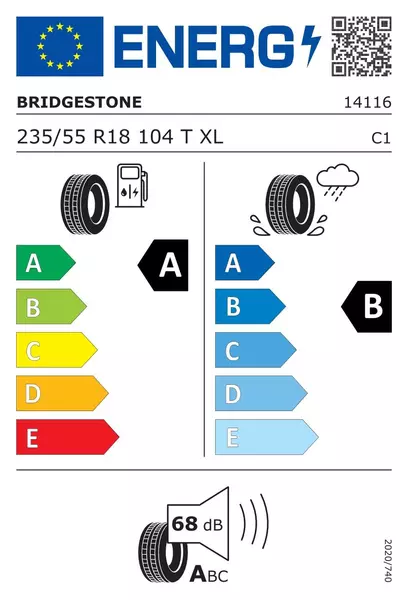 BRIDGESTONE TURANZA T005 235/55R18 104 T WZMOCNIENIE (XL) MOEXTENDED - MERCEDES-BENZ 