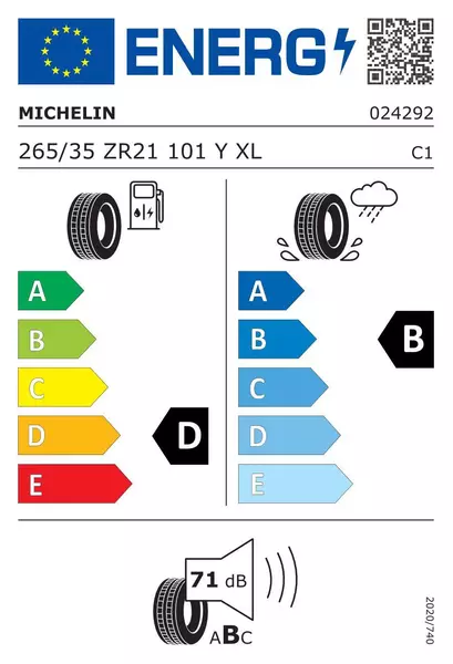 MICHELIN PILOT SPORT 4S 265/35R21 101 Y RANT OCHRONNY, WZMOCNIENIE (XL) T0 - TESLA 