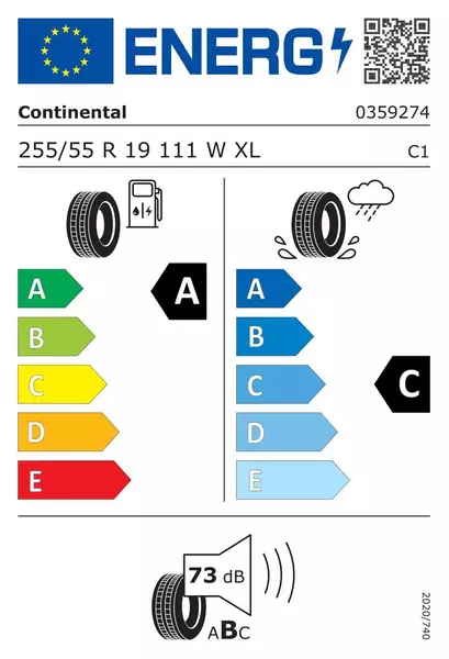 CONTINENTAL CROSSCONTACT LX SPORT 255/55R19 111 W WZMOCNIENIE (XL)