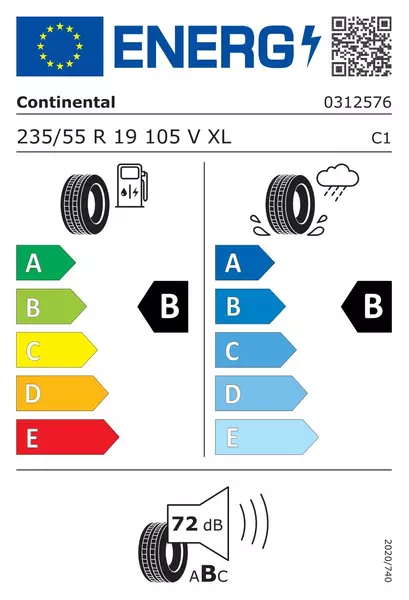 4xCONTINENTAL ECOCONTACT 6 235/55R19 105 V RANT OCHRONNY, WZMOCNIENIE (XL) 