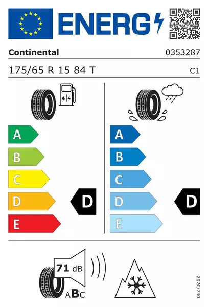 2xCONTINENTAL CONTIWINTERCONTACT TS 810 S 175/65R15 84 T PRZYCZEPNOŚĆ NA ŚNIEGU (3PMSF) * - BMW 