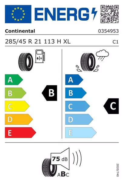 CONTINENTAL CROSSCONTACT LX SPORT 285/45R21 113 H WZMOCNIENIE (XL)