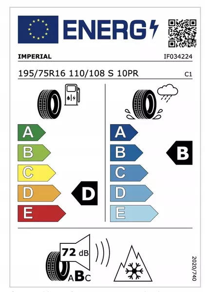 2xIMPERIAL ALL SEASON VAN DRIVER 195/75R16 110/108 S PRZYCZEPNOŚĆ NA ŚNIEGU (3PMSF) 