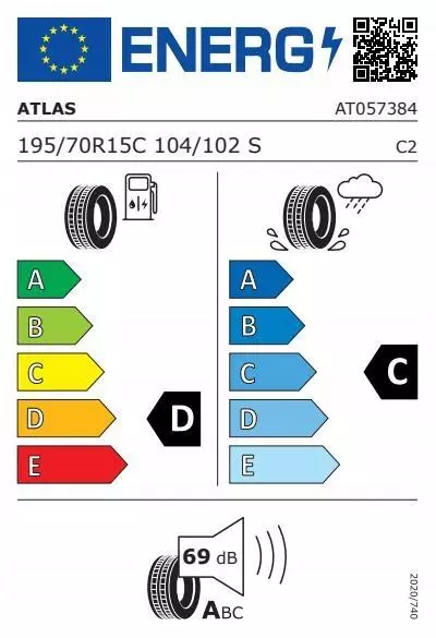 4xATLAS GREEN VAN2 195/70R15 104 S WZMOCNIENIE (C) 