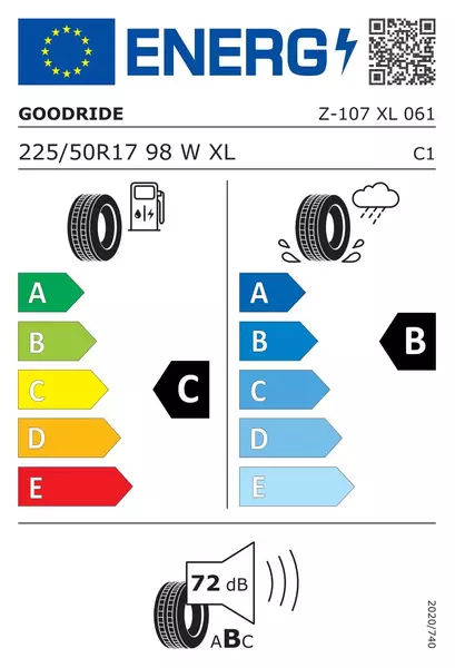 GOODRIDE ZUPERECO Z-107 225/50R17 98 W WZMOCNIENIE (XL) 