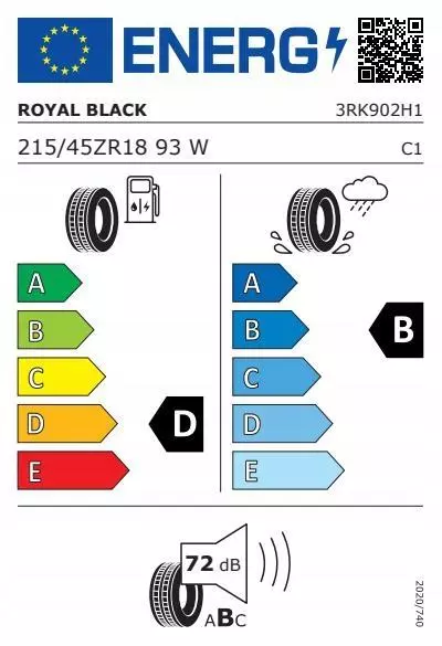 ROYAL BLACK ROYAL EXPLORER 215/45R18 93 W 