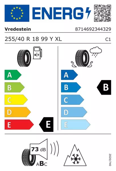 VREDESTEIN WINTRAC PRO 255/40R18 99 Y PRZYCZEPNOŚĆ NA ŚNIEGU (3PMSF), RANT OCHRONNY, WZMOCNIENIE (XL) 