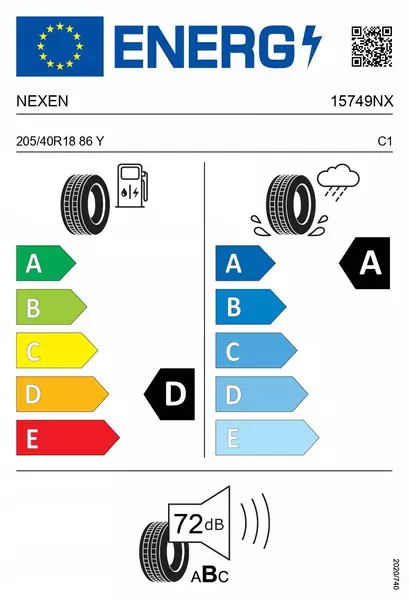 4xNEXEN N'FERA SPORT 205/40R18 86 Y 