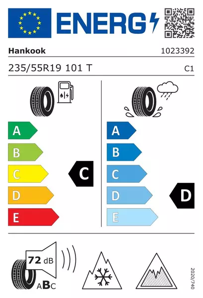 HANKOOK WINTER I*CEPT X RW10 235/55R19 101 T PRZYCZEPNOŚĆ NA ŚNIEGU (3PMSF), RANT OCHRONNY