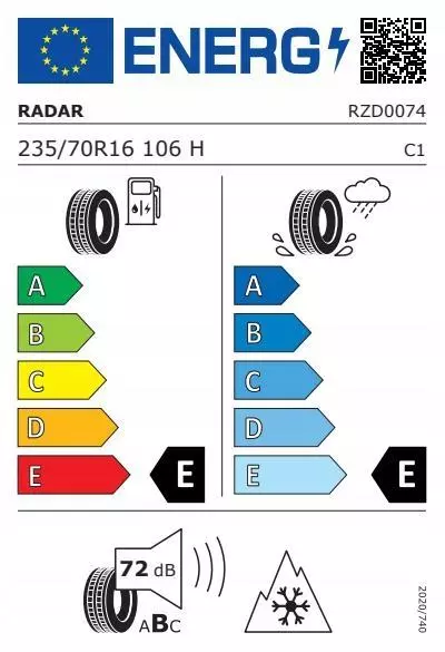 OPONA CAŁOROCZNA RADAR RENEGADE A/T 5 235/70R16 106 H