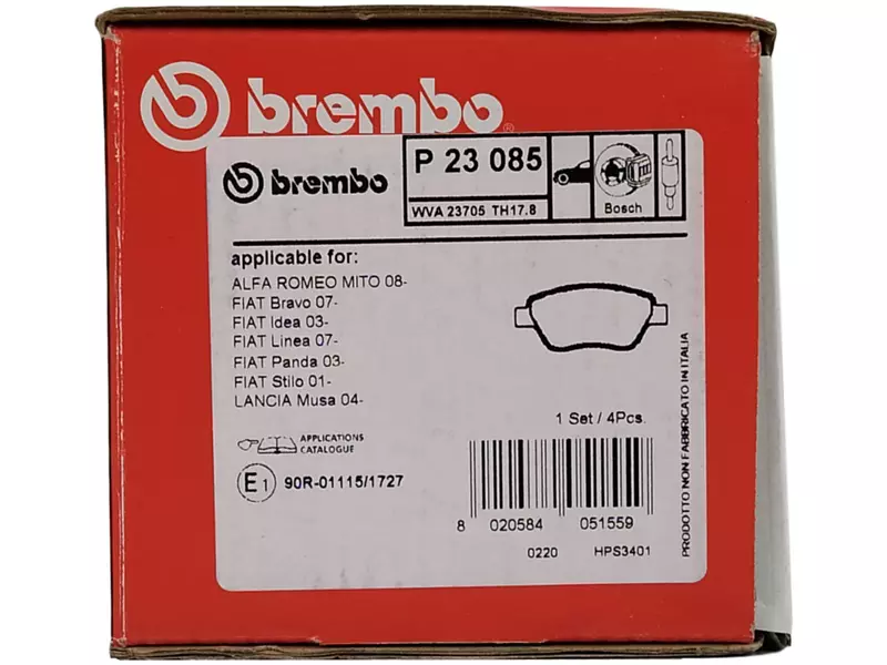 BREMBO TARCZE+KLOCKI PRZÓD FIAT BRAVO II 281MM 