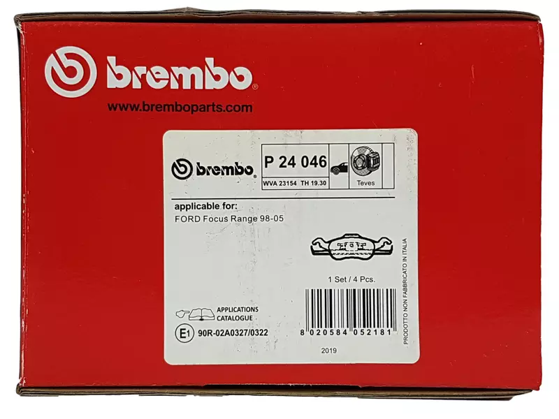 BREMBO TARCZE+KLOCKI PRZÓD FORD FOCUS MK1 258MM 