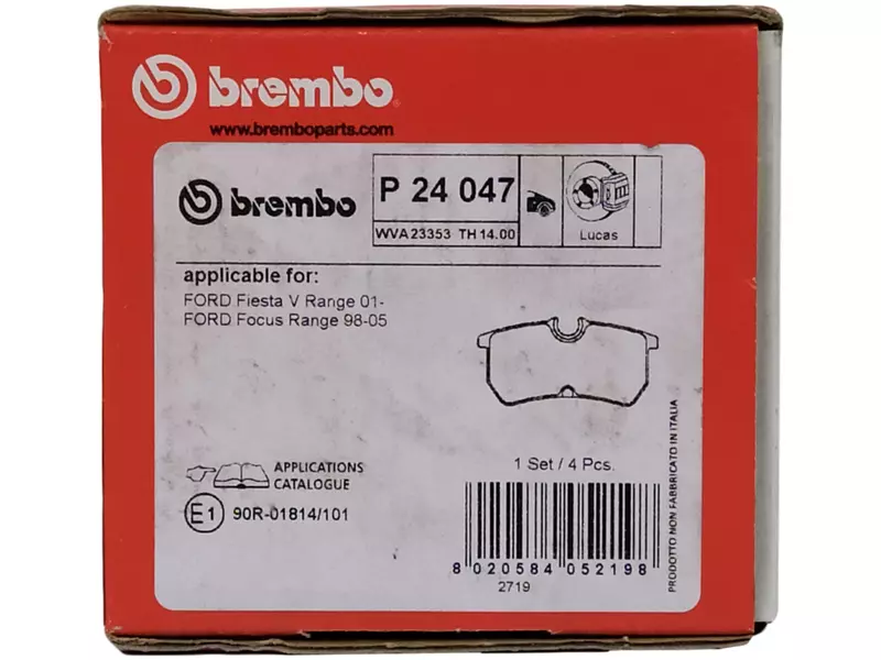 BREMBO TARCZE+KLOCKI TYŁ FORD FIESTA V VI 253MM 