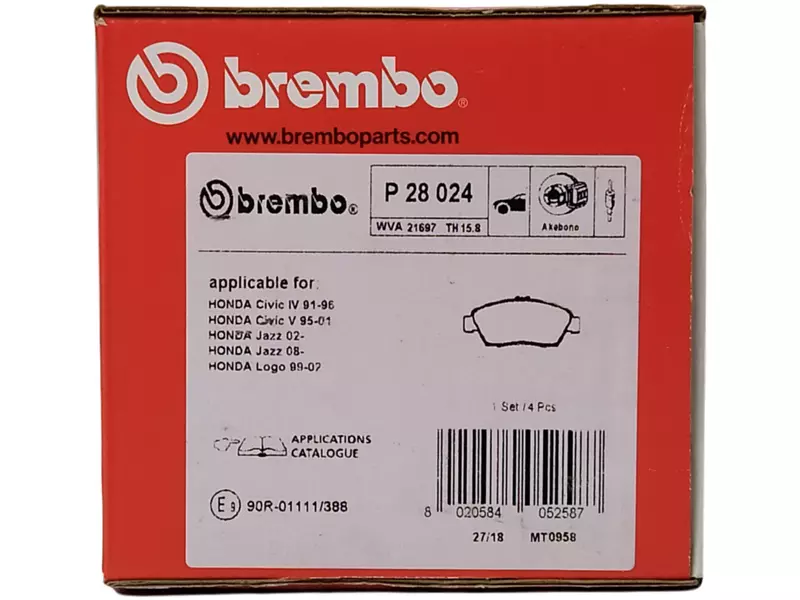 BREMBO TARCZE + KLOCKI PRZÓD HONDA JAZZ II GD 