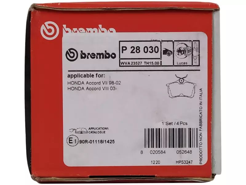 BREMBO TARCZE+KLOCKI TYŁ HONDA ACCORD VI 260MM 