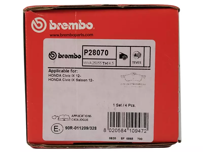 BREMBO TARCZE+KLOCKI T HONDA CIVIC IX TYPE R 296MM 