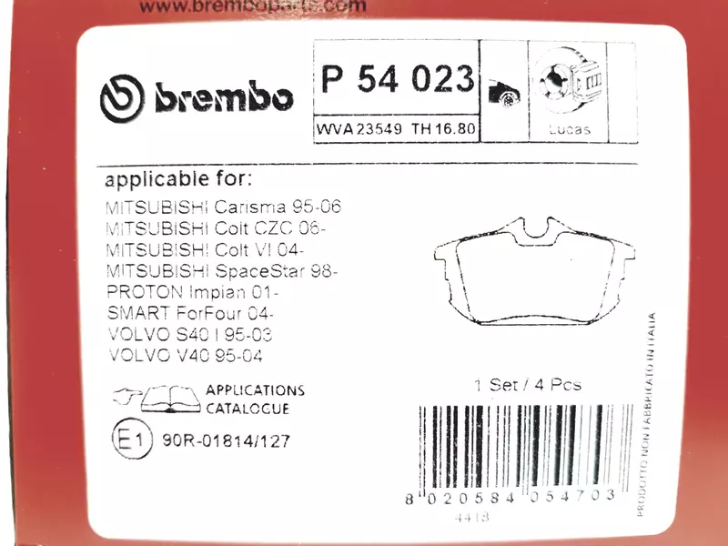  BREMBO TARCZE+KLOCKI TYŁ MITSUBISHI CARISMA 260MM 