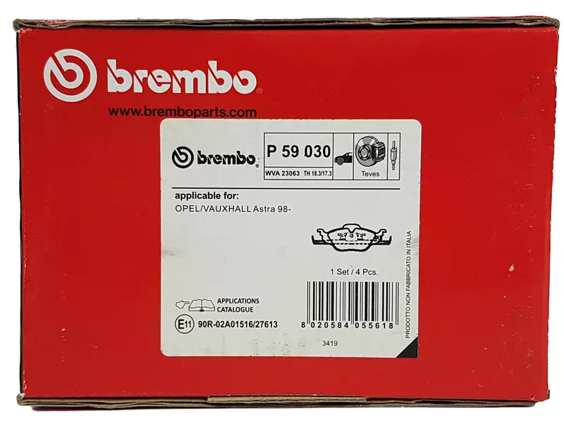 BREMBO TARCZE+KLOCKI P OPEL ASTRA G 256MM 4ŚR 