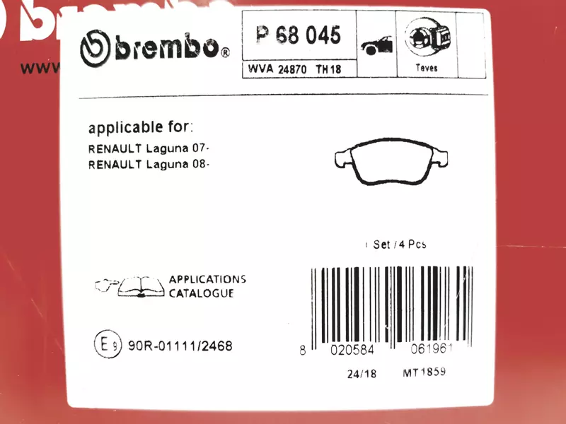  BREMBO TARCZE+KLOCKI P+T RENAULT LAGUNA III 320MM 