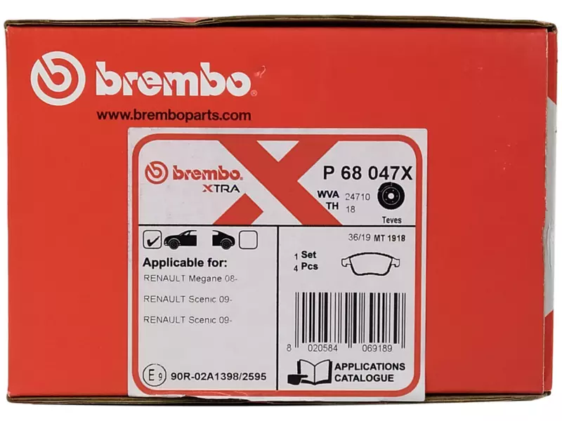 BREMBO XTRA TARCZE+KLOCKI P RENAULT LAGUNA III 