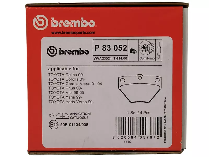 BREMBO TARCZE+KLOCKI P+T TOYOTA COROLLA VERSO 276MM 