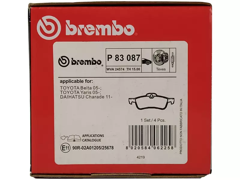 BREMBO TARCZE+KLOCKI P+T TOYOTA YARIS P9 P13 258MM 