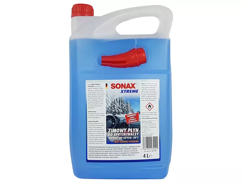 SONAX -20C ZIMOWY PŁYN DO SPRYSKIWACZY LEJEK 4L