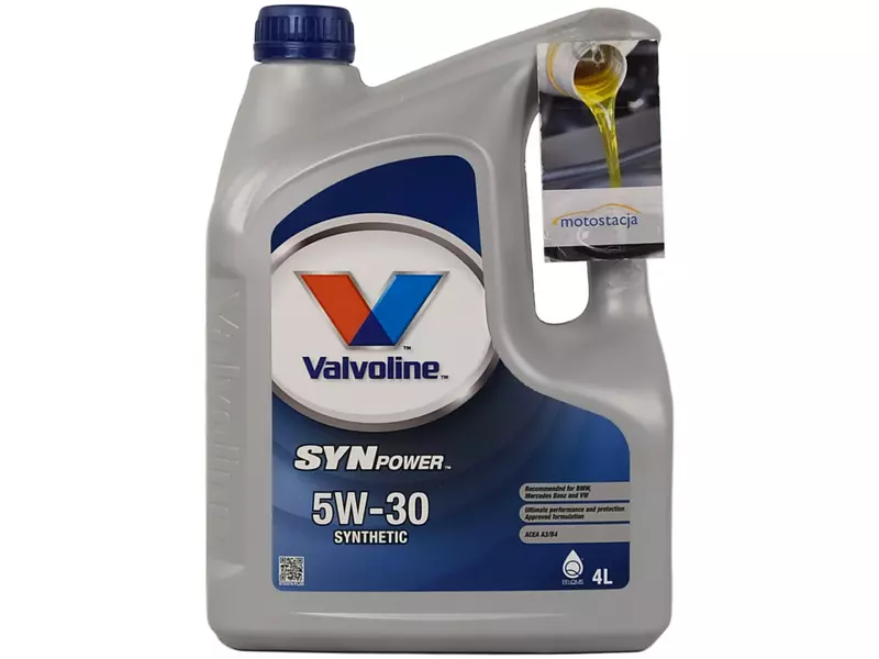 VALVOLINE SYNPOWER 5W30 A3/B4 SL/CF VW502/505 4L