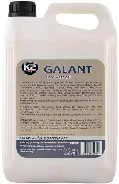 K2 GALANT REFILL ŻEL DO MYCIA RĄK BEZ POMPKI 5L