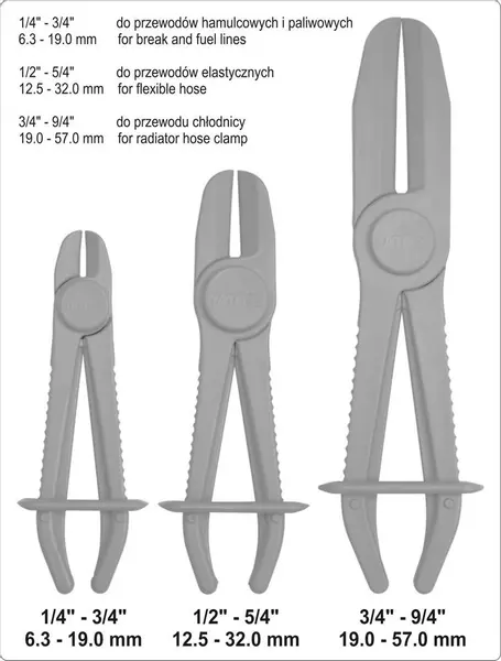 YATO ZACISKI DO PRZEWODÓW WĘŻY Z CIECZĄ 3 SZT 