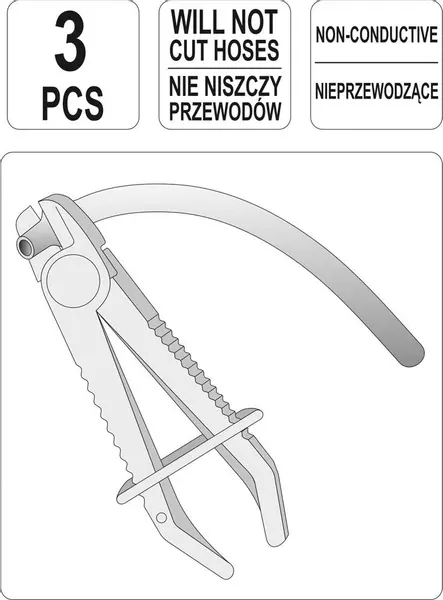 YATO ZACISKI DO PRZEWODÓW WĘŻY Z CIECZĄ 3 SZT 