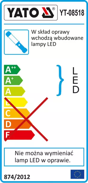 YATO LAMPA WARSZTATOWA COB LED 5W + 3W YT-08518 