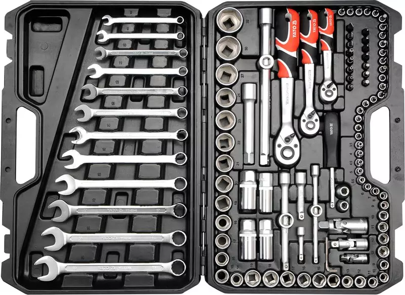 YATO ZESTAW NARZĘDZI KLUCZY 1/4'' - 1/2'' 111CZ.