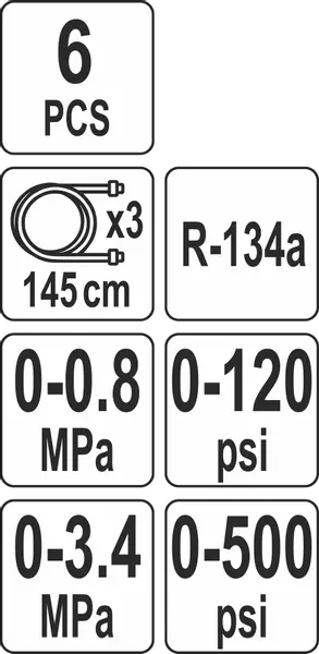 YATO TESTER NAPEŁNIANIA KLIMATYZACJI 6EL R-134A 