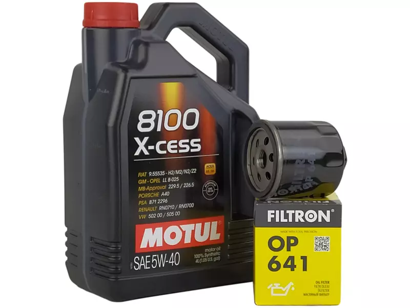 MOTUL 8100 X-CESS 5W40 4L+FILTR OLEJU OP641