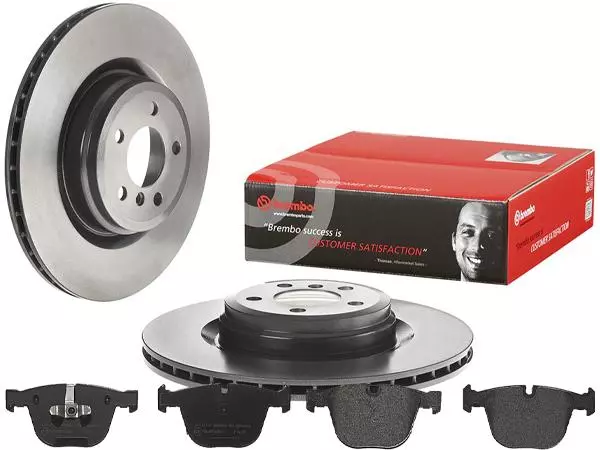 BREMBO TARCZE+KLOCKI TYŁ BMW 5 GT F07 370MM