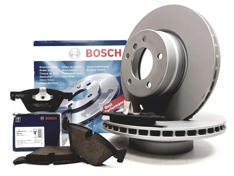 BOSCH TARCZE + KLOCKI BMW SERII 5 E60 E61 PRZÓD