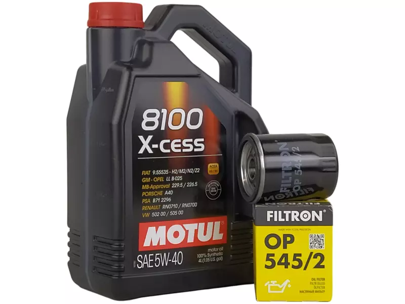 MOTUL 8100 X-CESS 5W40 4L+FILTR OLEJU OP545/2