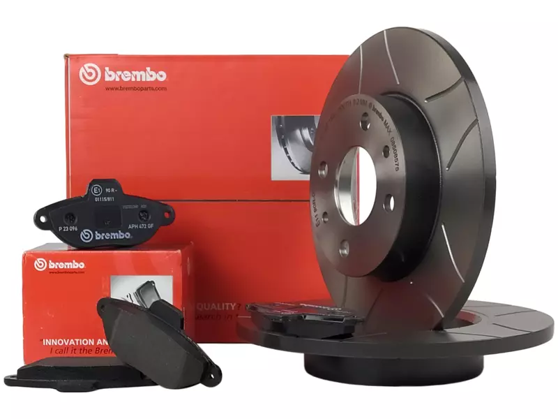 BREMBO MAX TARCZE + KLOCKI PRZÓD FIAT CINQUECENTO