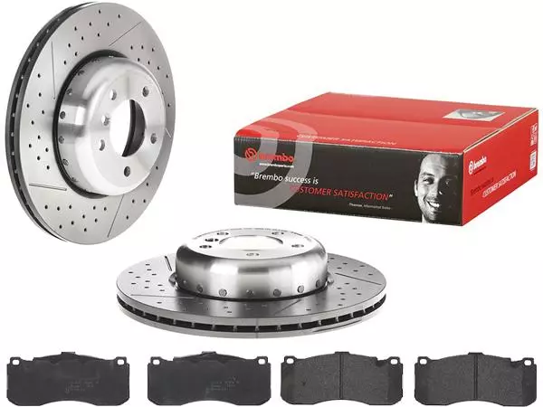 BREMBO TARCZE+KLOCKI PRZÓD BMW 1 E81 E87 338MM