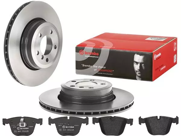 BREMBO TARCZE+KLOCKI TYŁ BMW 7 E65 E66 345MM