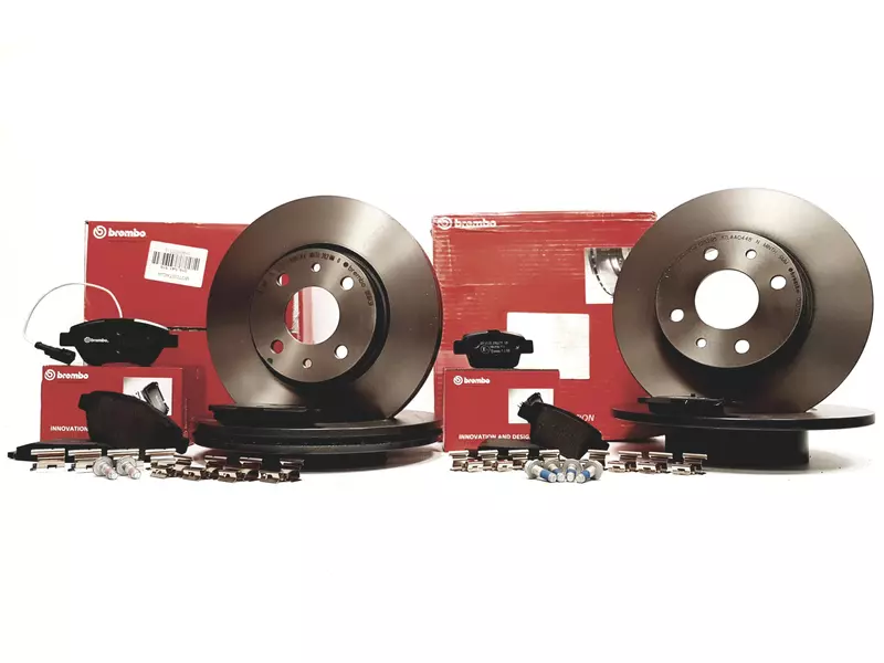 BREMBO TARCZE+KLOCKI PRZÓD+TYŁ FIAT BRAVO II 1.4