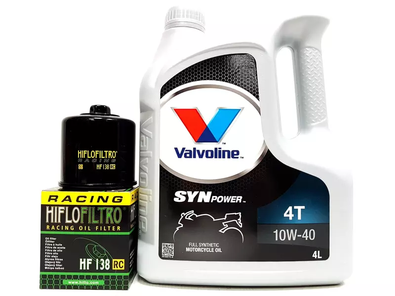 VALVOLINE SYNPOWER 4T 10W40 4L + FILTR HF138RC