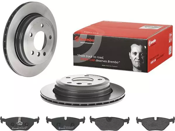 BREMBO TARCZE+KLOCKI TYŁ BMW 3 E46 294MM