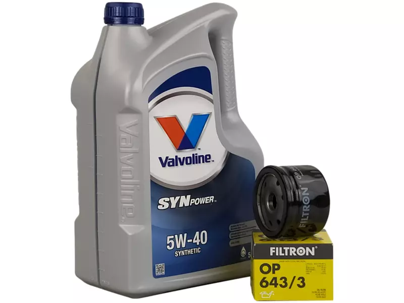 VALVOLINE SYNPOWER 5W40 5L+FILTR OLEJU OP643/3