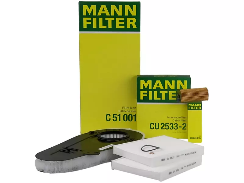 MANN ZESTAW FILTRÓW BMW 5 F10 F11 518D 520D B47