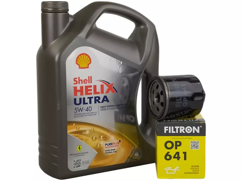 SHELL HELIX ULTRA 5W40 4L+FILTR OLEJU OP641